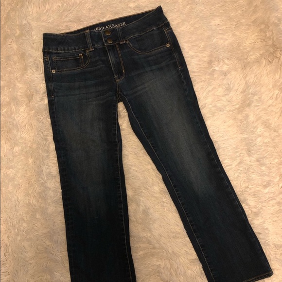 American Eagle Outfitters Denim Super Stretch Artist Crop Jeans NWOT - Picture 2 of 5